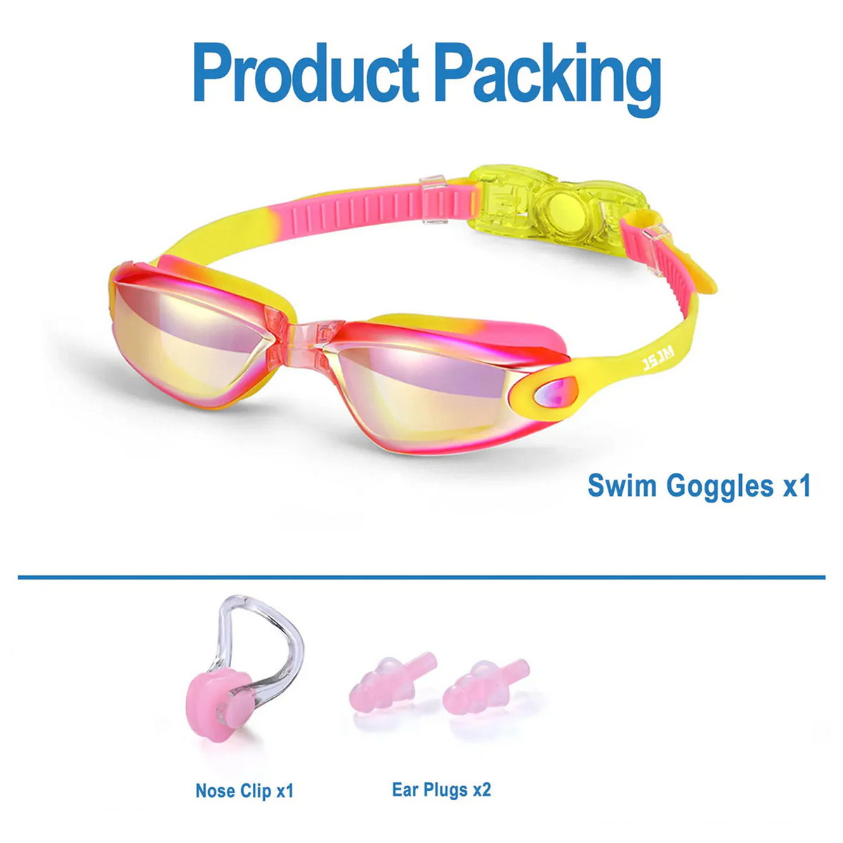 KidSeesal Kids Wide-View Anti-Fog Swim Goggles - UK Store