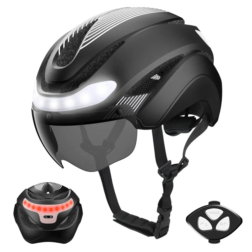 RideeMex Smart LED Cycling Helmet with Turn Signals & 3-Layer Protection