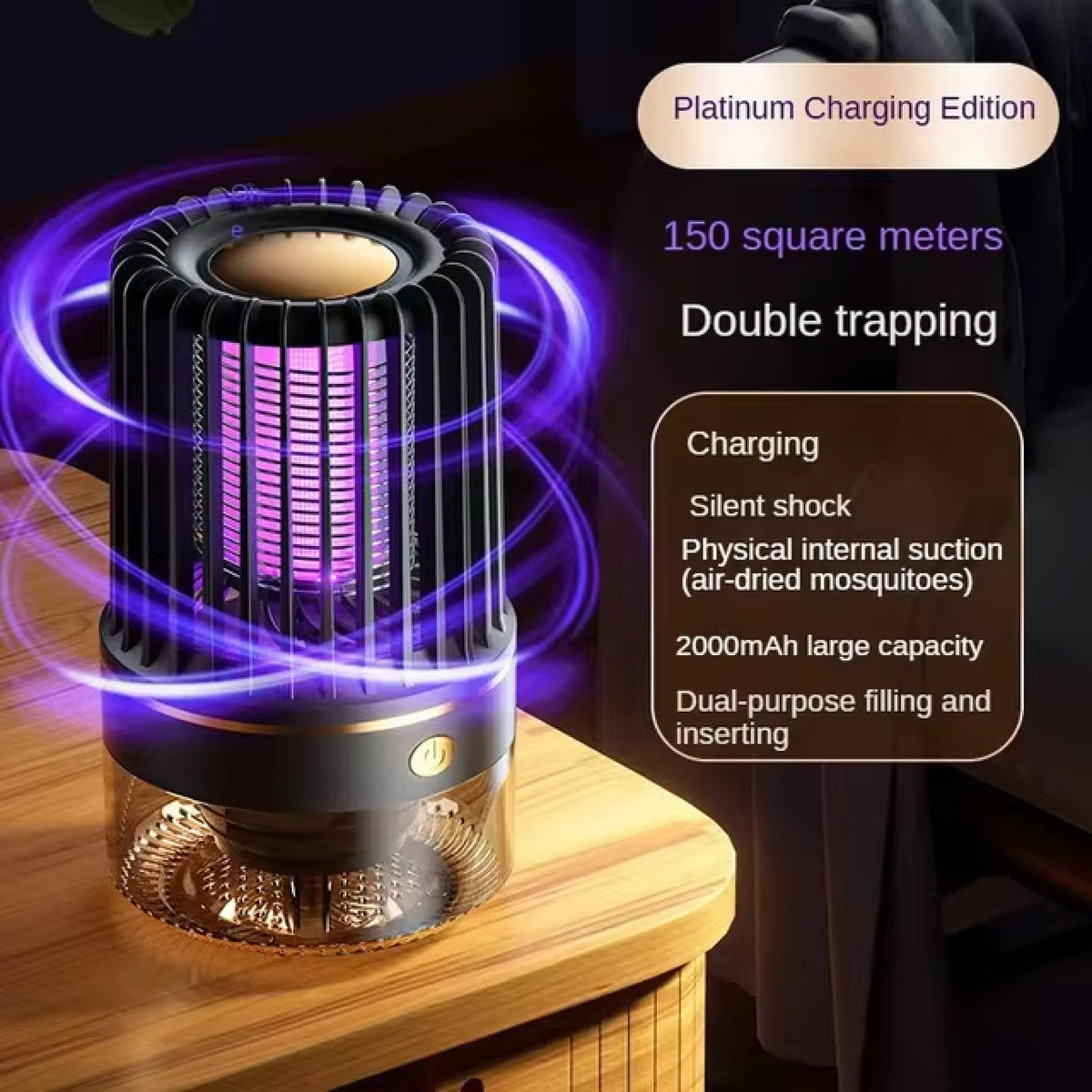 MozeeZap Mosquito Trap | Silent & Portable Indoor Bug Zapper UK