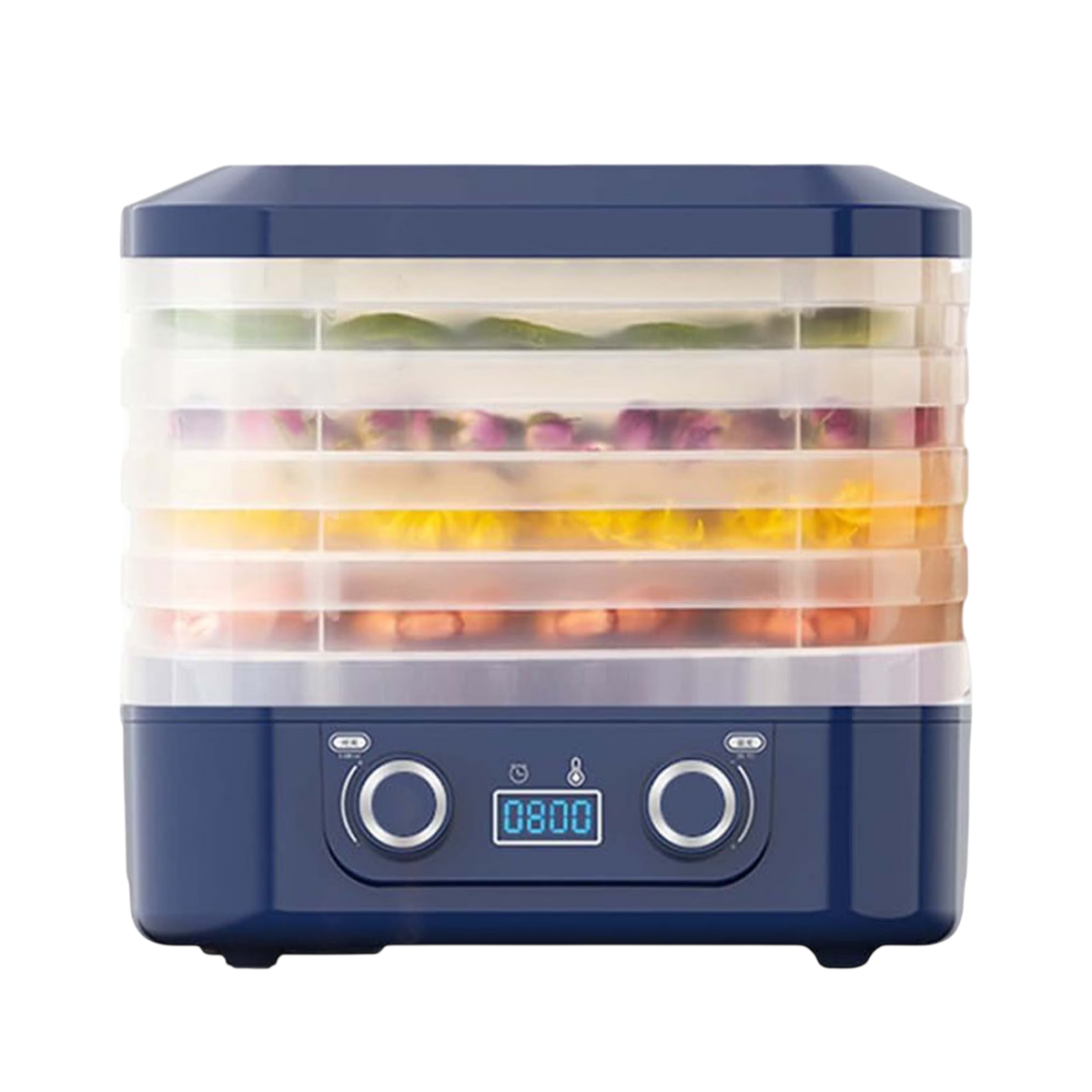 DryoraZes 5-Tray Food Dehydrator with 360° Airflow & Timer