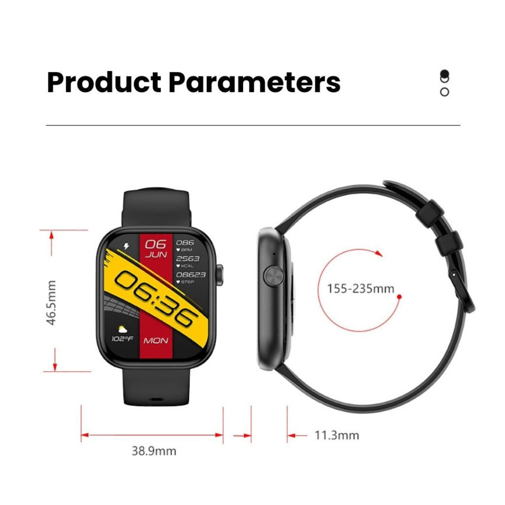 4llowHeart Smartwatch with Heart Rate & Bluetooth Calling UK