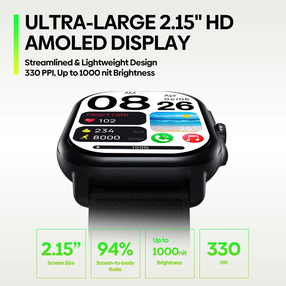 TimyTrack GPS Running Watch with AMOLED Display