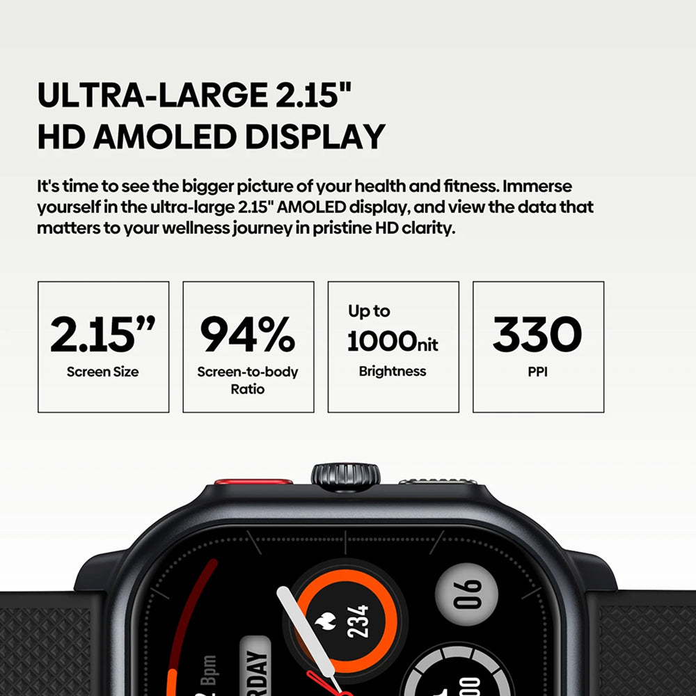 TimyTrack GPS Running Watch with AMOLED Display