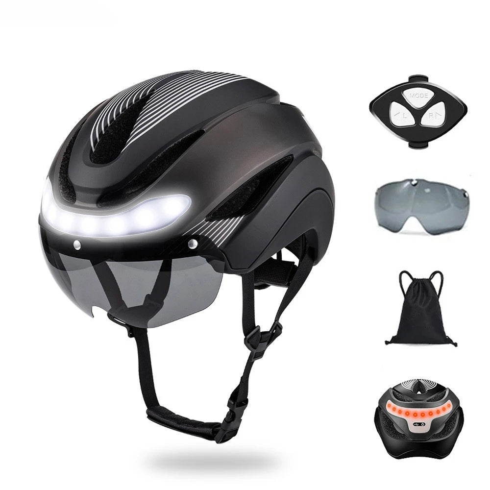 RideeMex Smart LED Cycling Helmet with Turn Signals & 3-Layer Protection