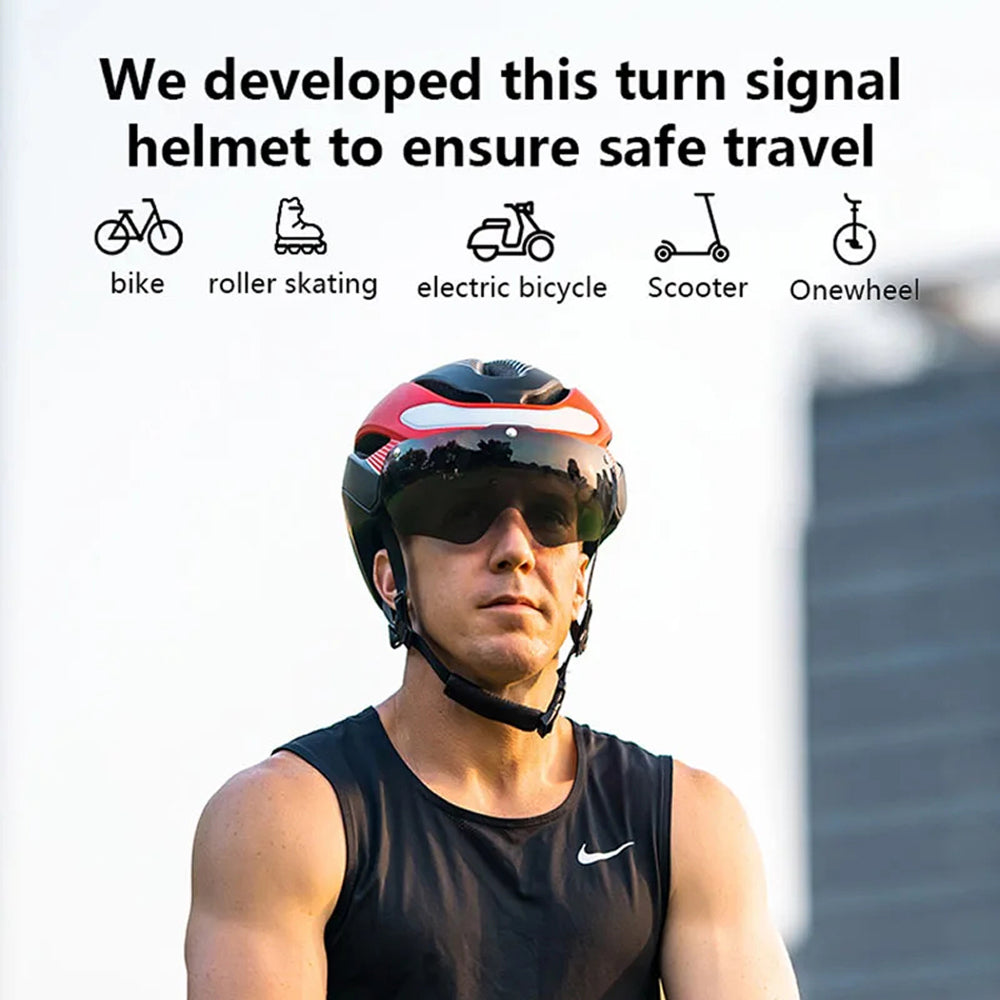 RideeMex Smart LED Cycling Helmet with Turn Signals & 3-Layer Protection