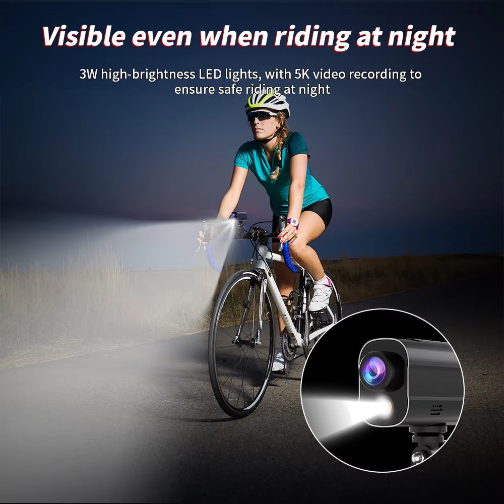 CyKamera v2 5K Bike Camera with EIS and LED Safety Light