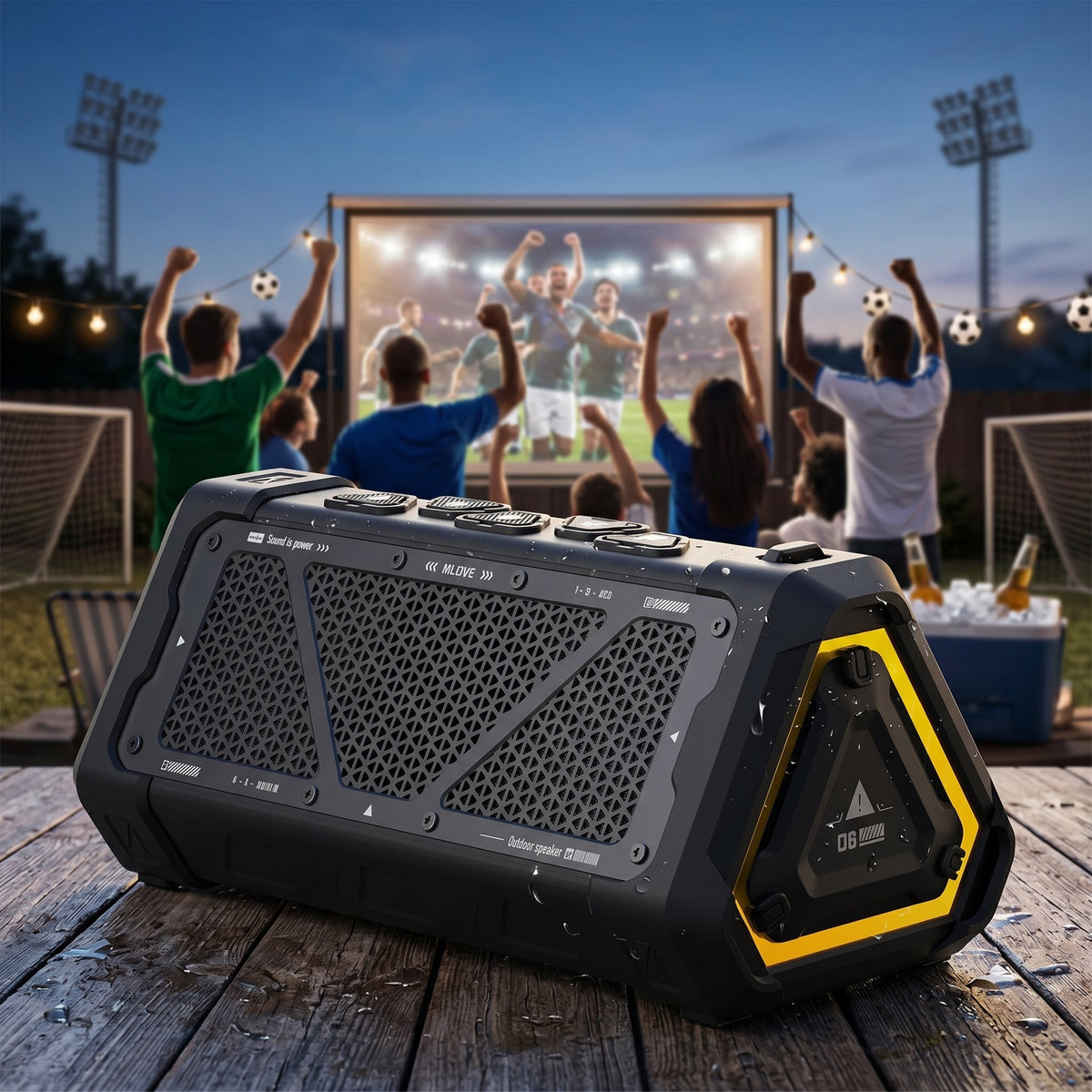 MusaTrek 40W Outdoor Bluetooth Speaker IPX7 Waterproof