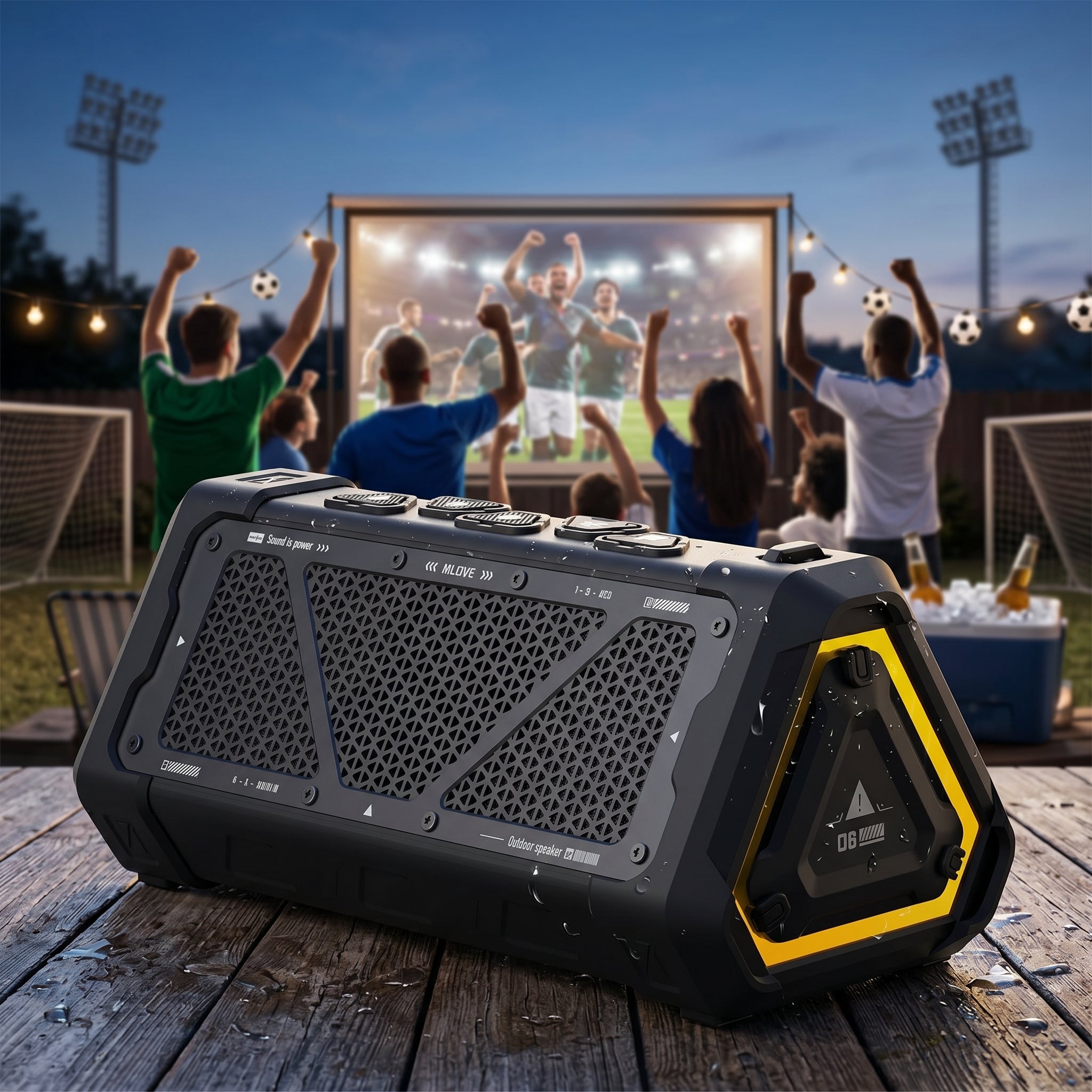 MusaTrek 40W Outdoor Bluetooth Speaker IPX7 Waterproof