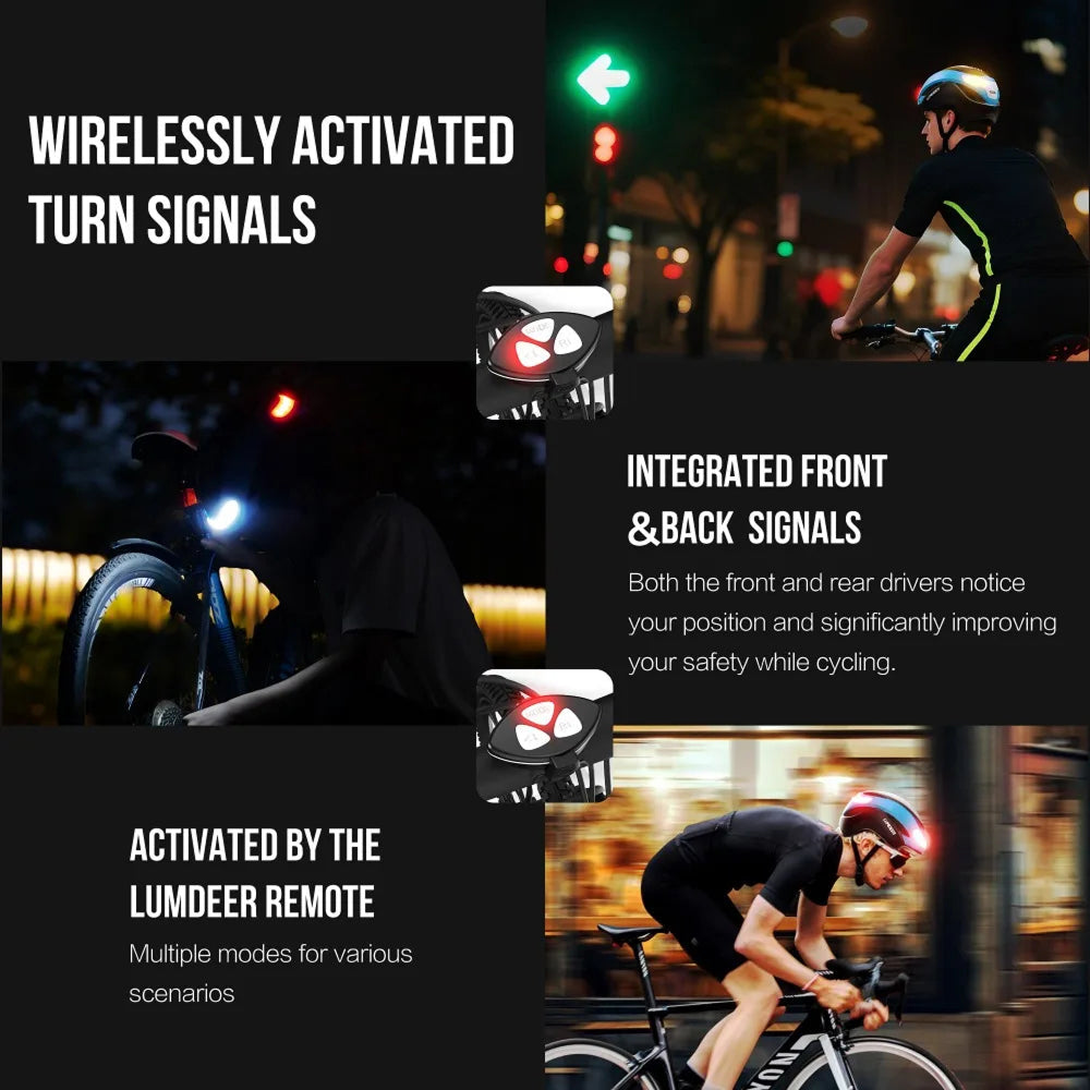 RideeMex Smart LED Cycling Helmet with Turn Signals & 3-Layer Protection