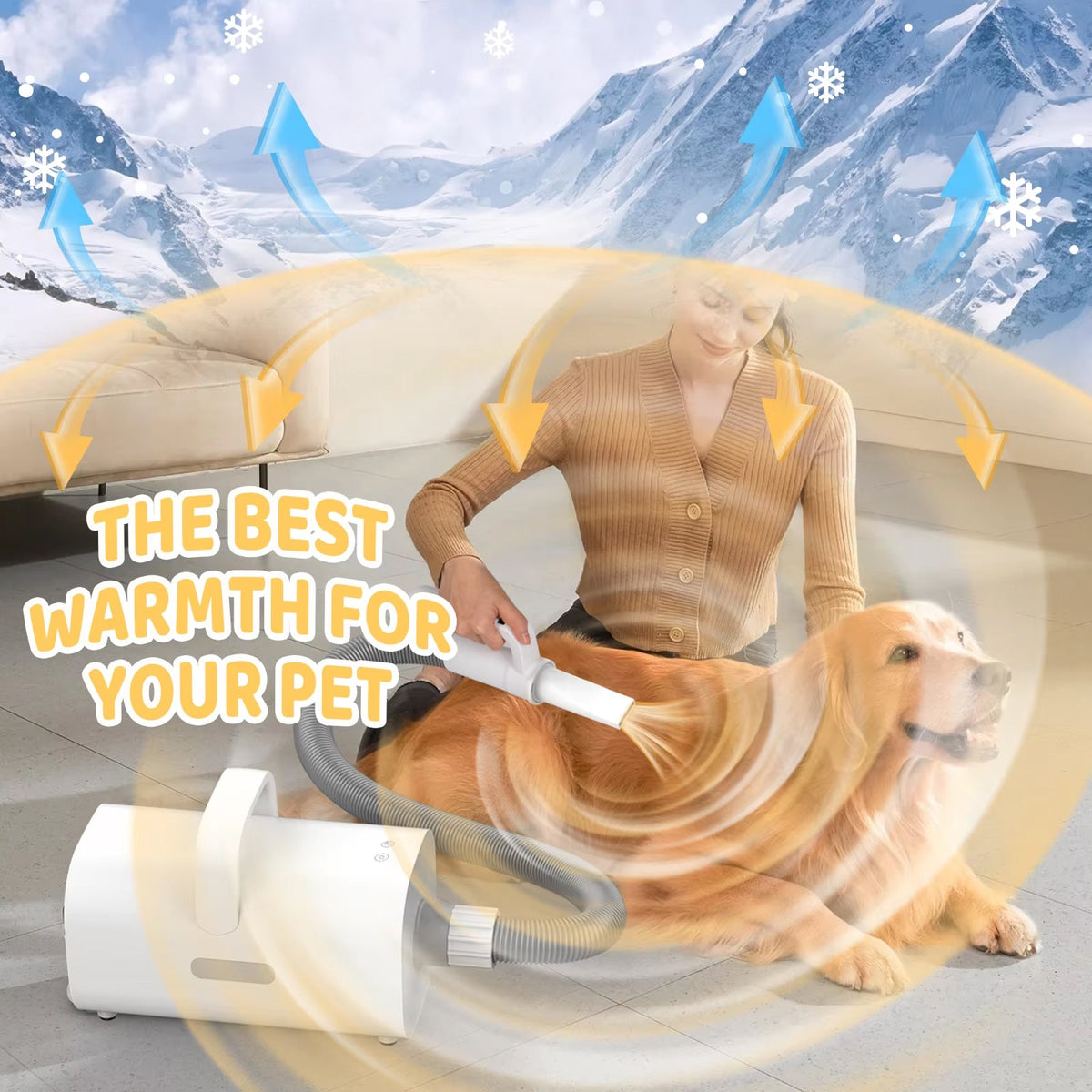 AeroFlufy High-Velocity Dog Hair Dryer | Fast & Quiet Pet Grooming