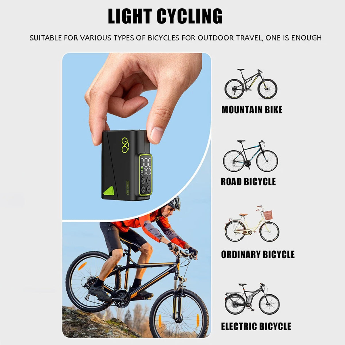 AirVoltix Portable Electric Bike Pump 150 PSI