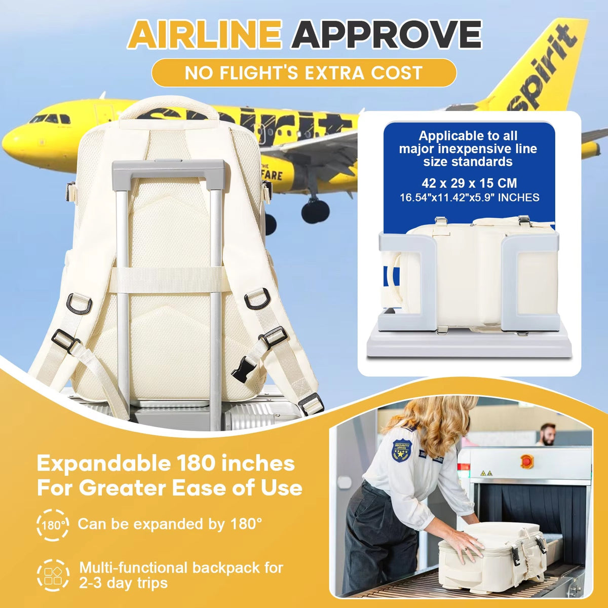 BackyVaff Vacuum Compression Travel Backpack - Ryanair Approved