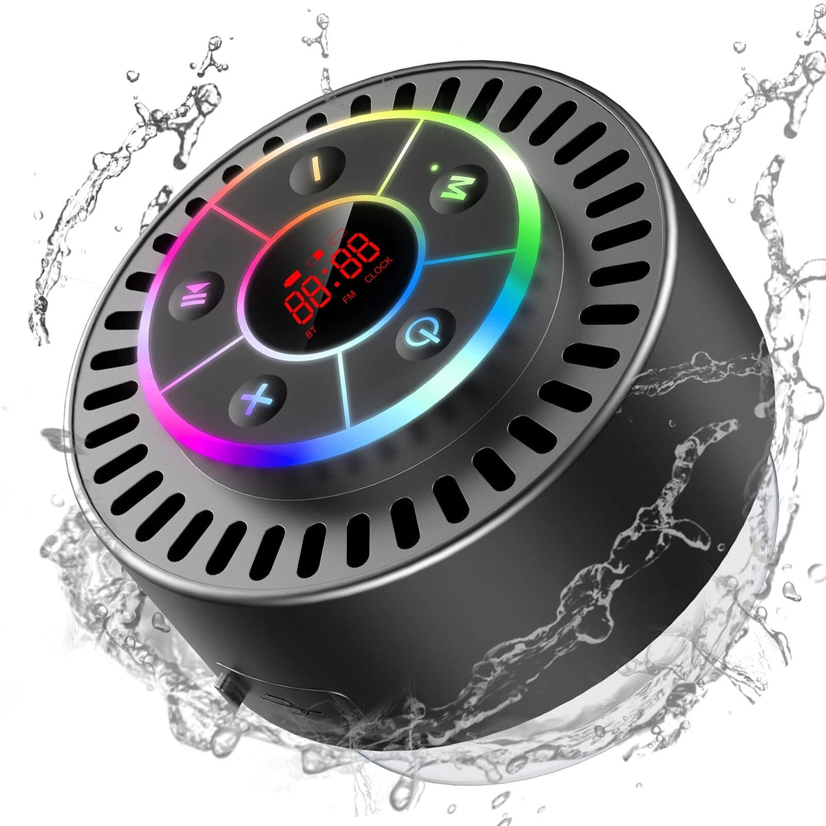 BathAqafi IPX7 Waterproof Bluetooth Speaker for Shower & Outdoors