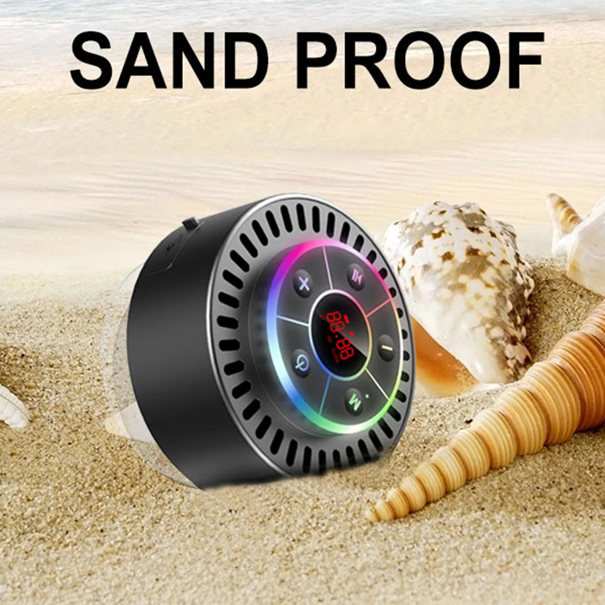 BathAqafi IPX7 Waterproof Bluetooth Speaker for Shower & Outdoors
