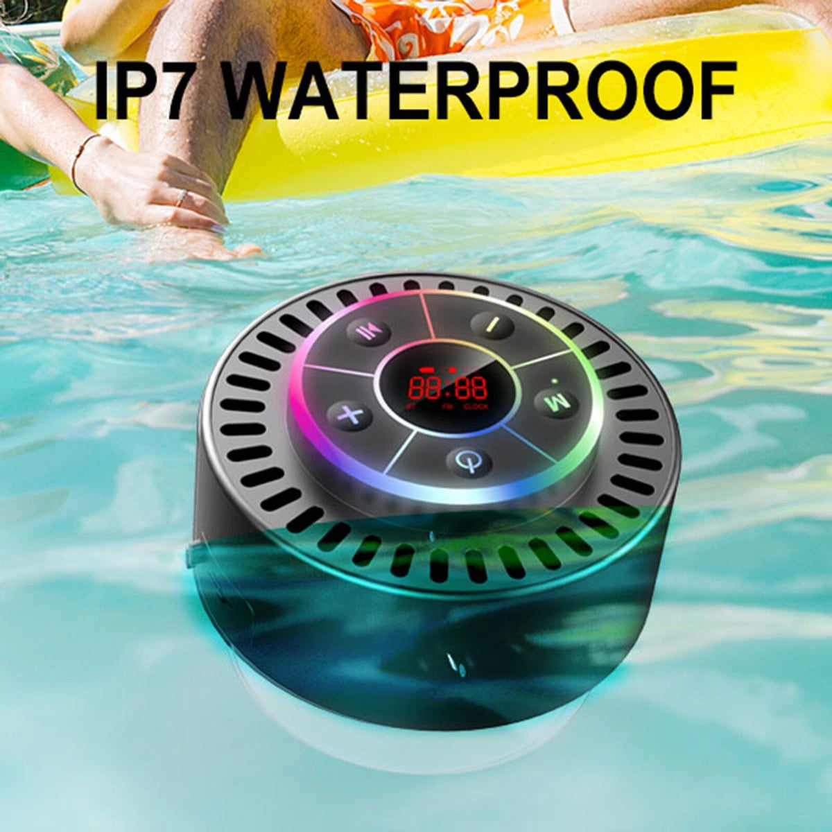 BathAqafi IPX7 Waterproof Bluetooth Speaker for Shower & Outdoors