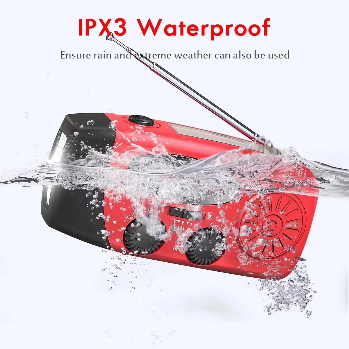 BeacinRil Emergency Radio - Solar & Hand Crank Weather Radio