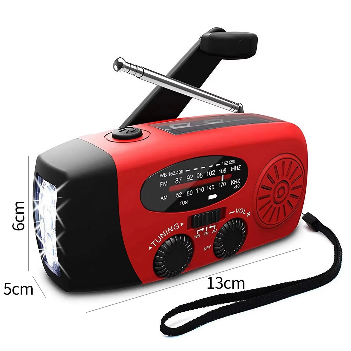 BeacinRil Emergency Radio - Solar & Hand Crank Weather Radio