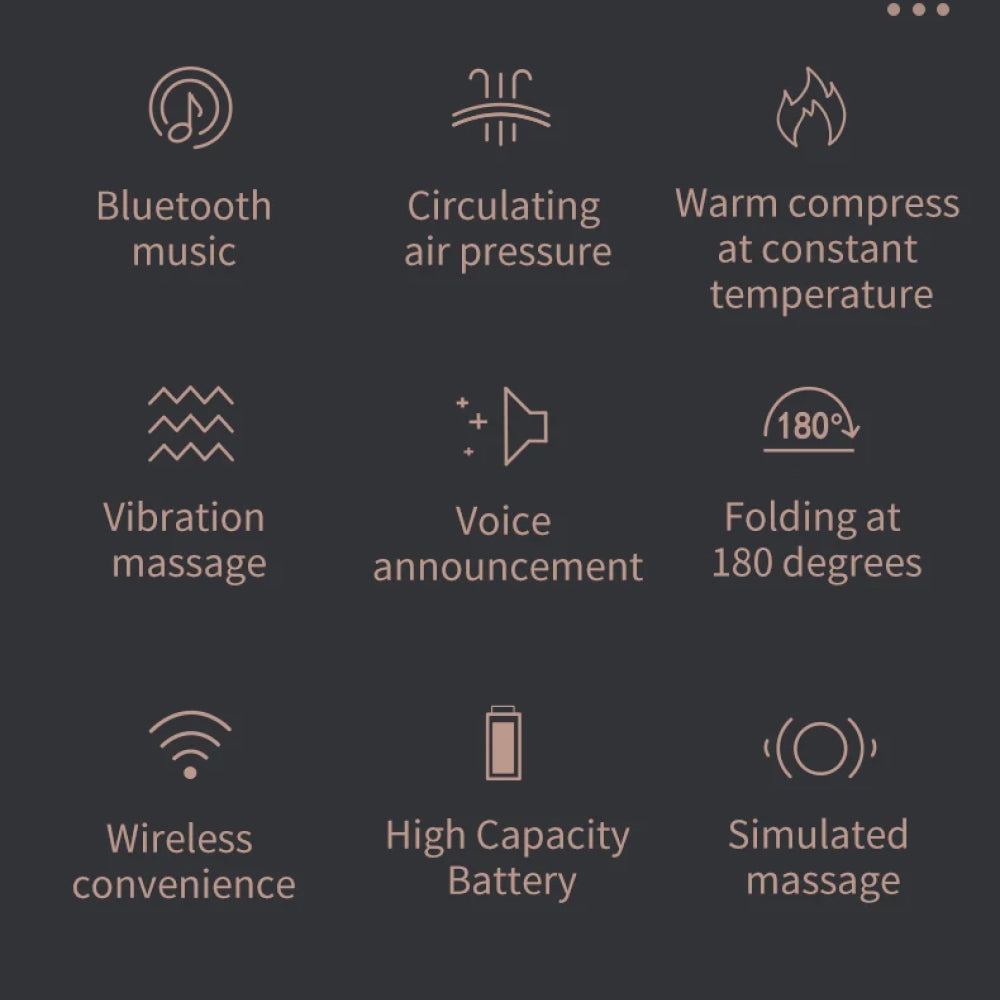 BlinkPam Portable Heated Eye Massager with Bluetooth