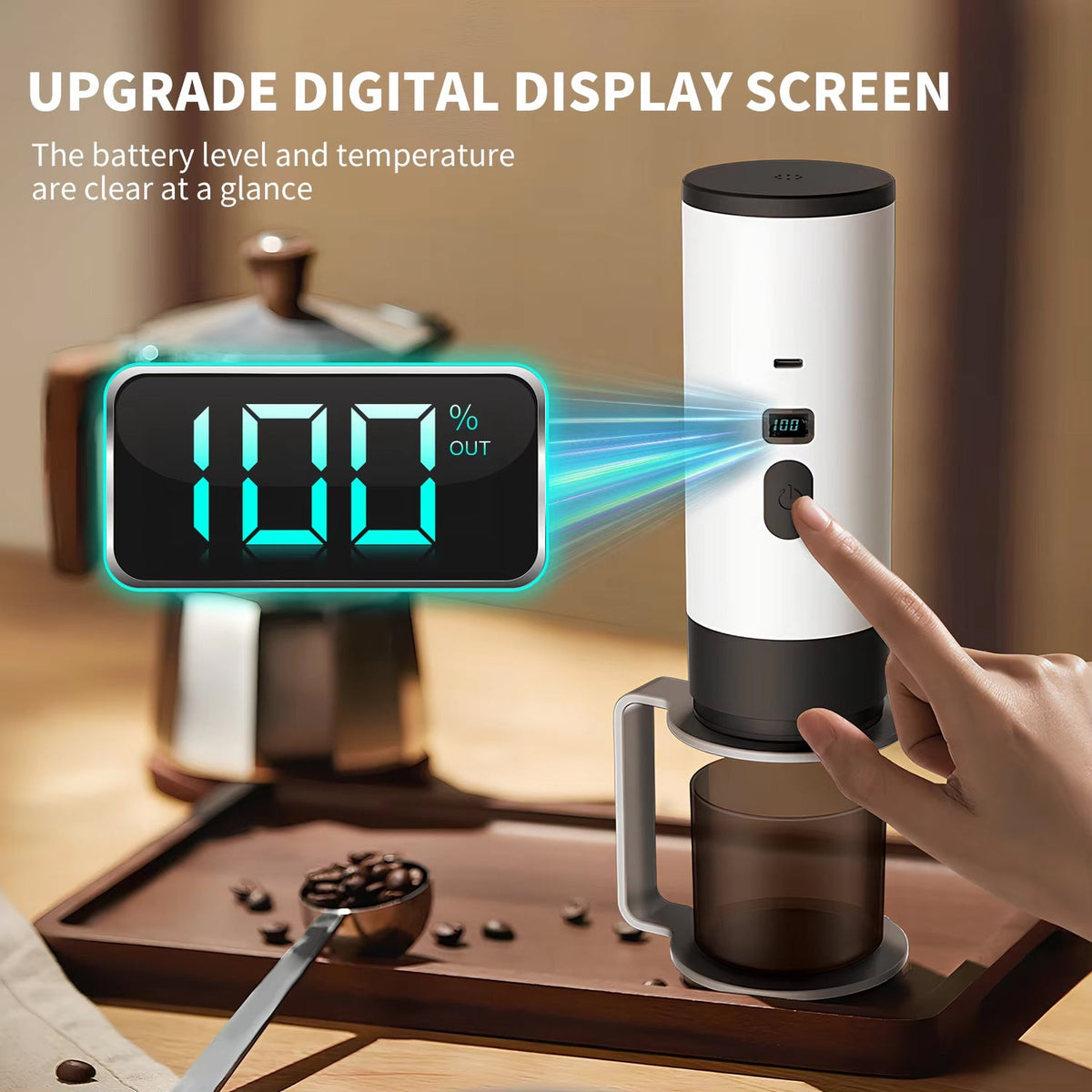 BrewyCup Cordless 15-Bar Espresso Maker for Travel