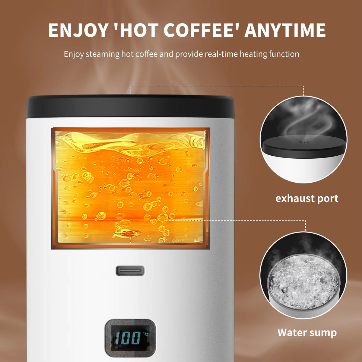 BrewyCup Cordless 15-Bar Espresso Maker for Travel