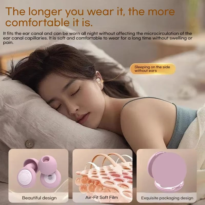BudSnuji 45dB Silicone Noise Reduction Earplugs for Snoring