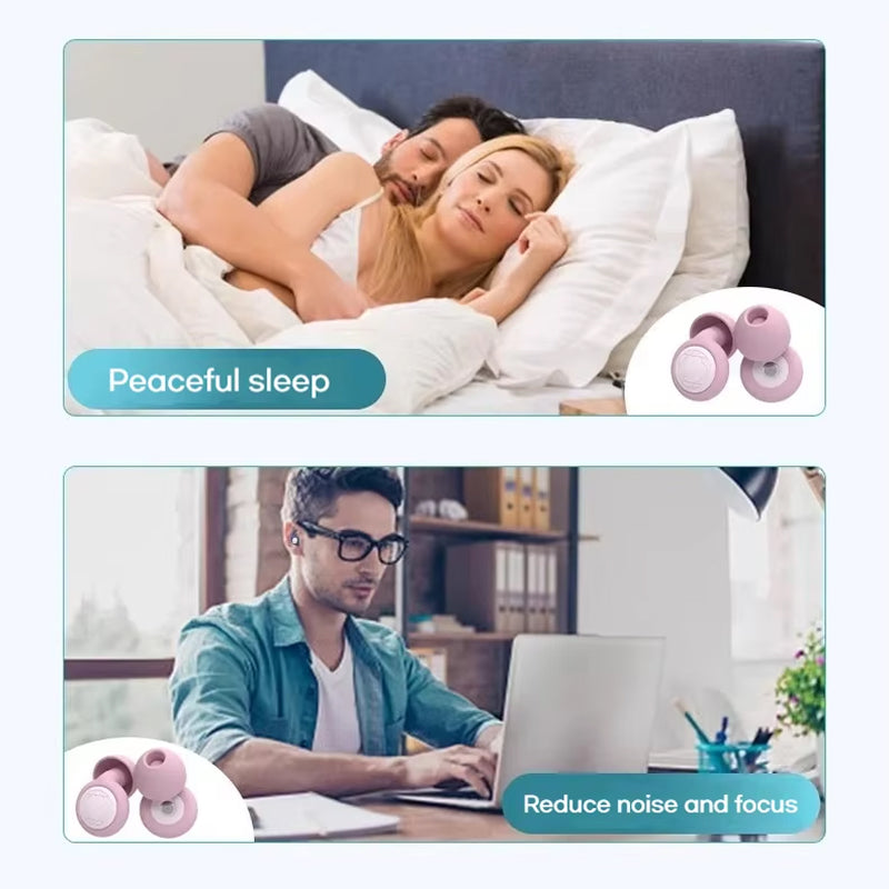 BudSnuji 45dB Silicone Noise Reduction Earplugs for Snoring