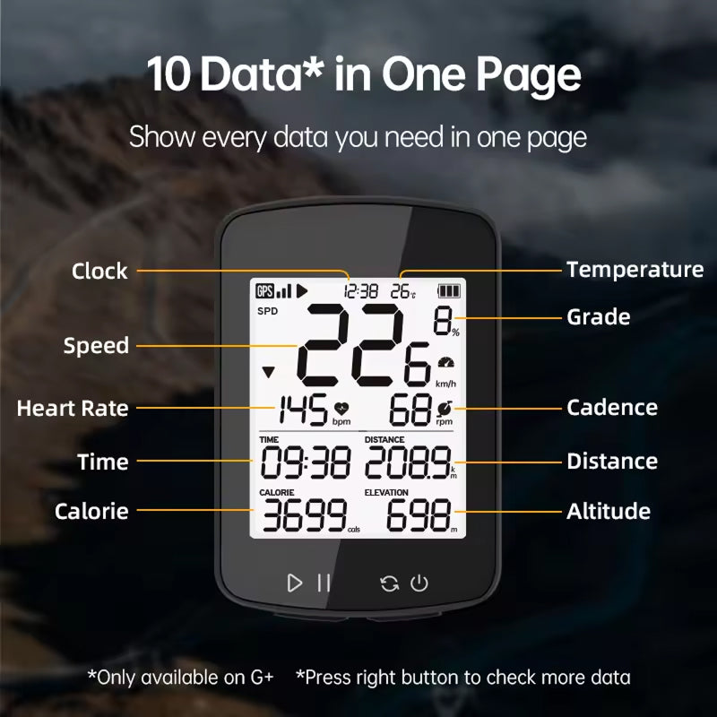 ByPeedtal Bike Speedometer & GPS Cycling Computer | 29h Battery & IPX7