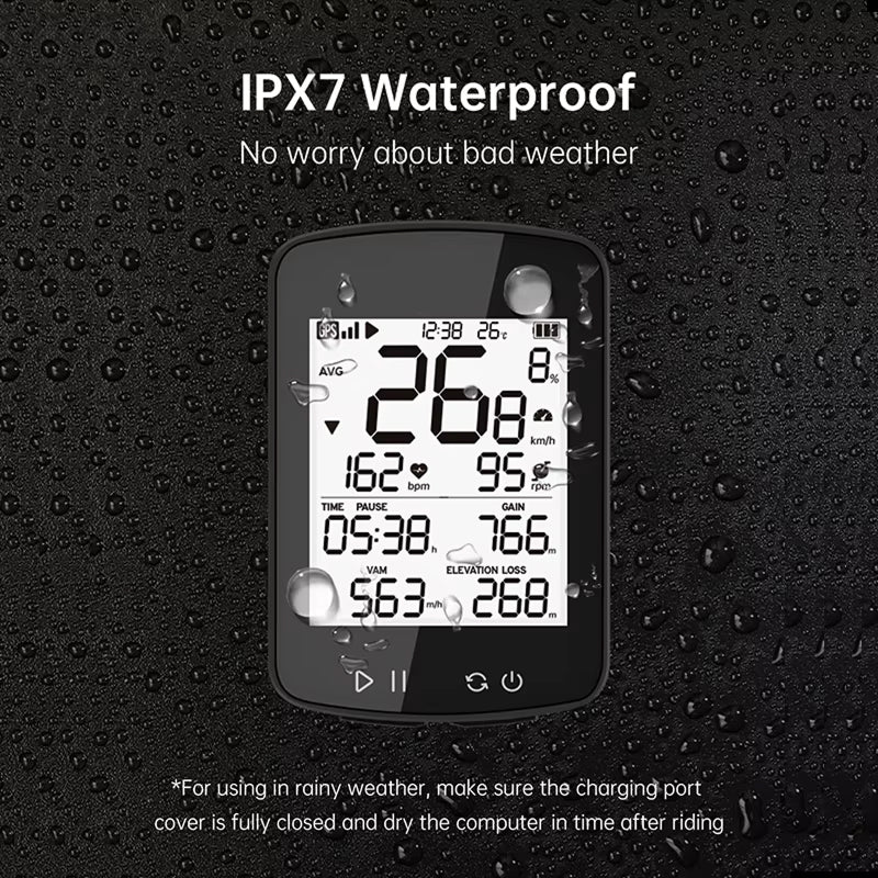 ByPeedtal Bike Speedometer & GPS Cycling Computer | 29h Battery & IPX7