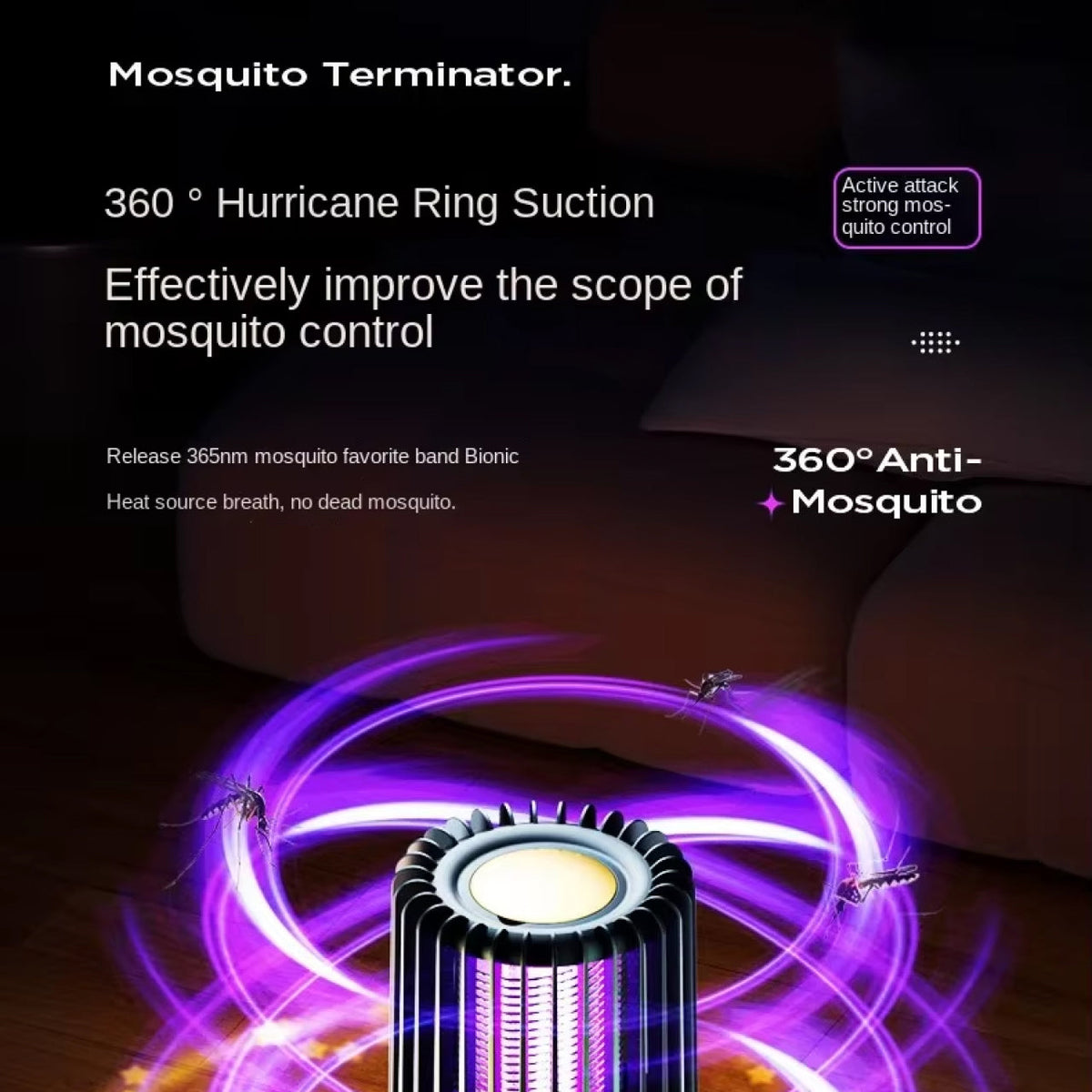 MozeeZap Mosquito Trap | Silent & Portable Indoor Bug Zapper UK