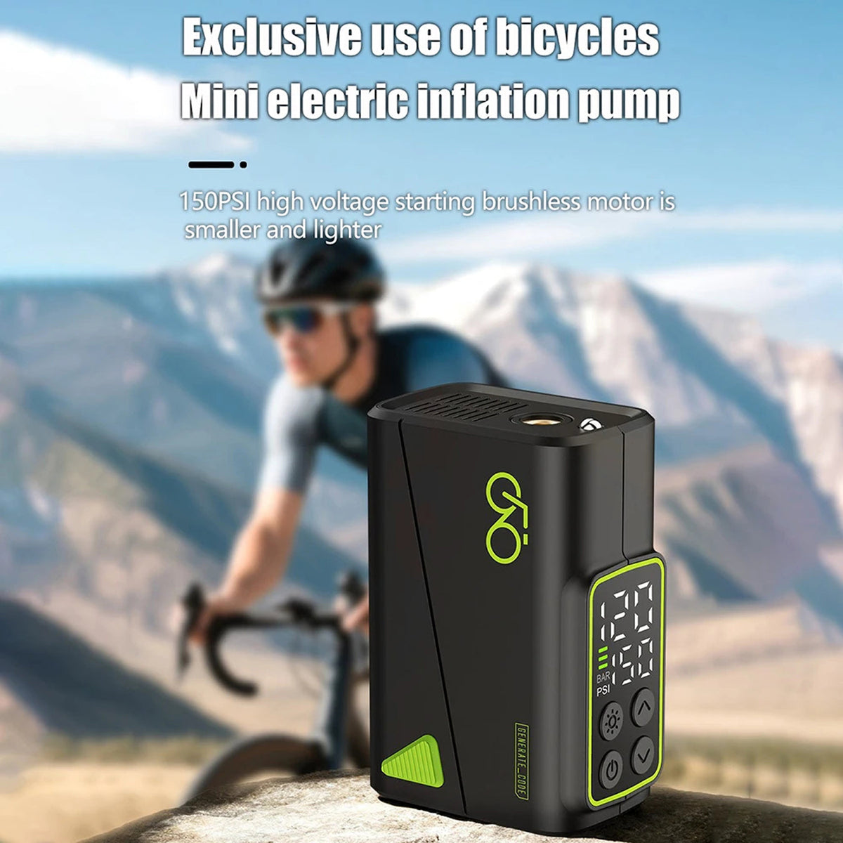 AirVoltix Portable Electric Bike Pump 150 PSI