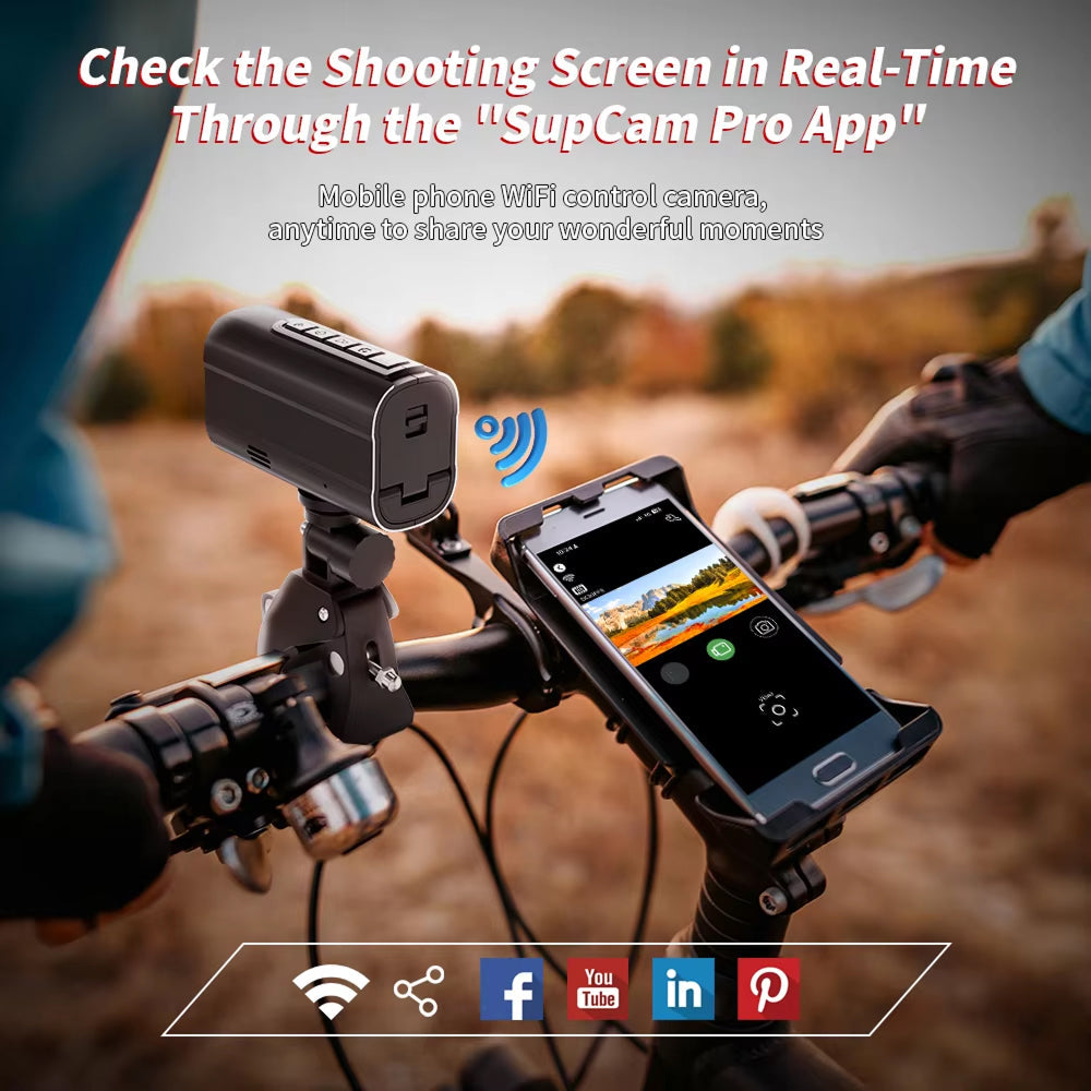 CyKamera v2 5K Bike Camera with EIS and LED Safety Light