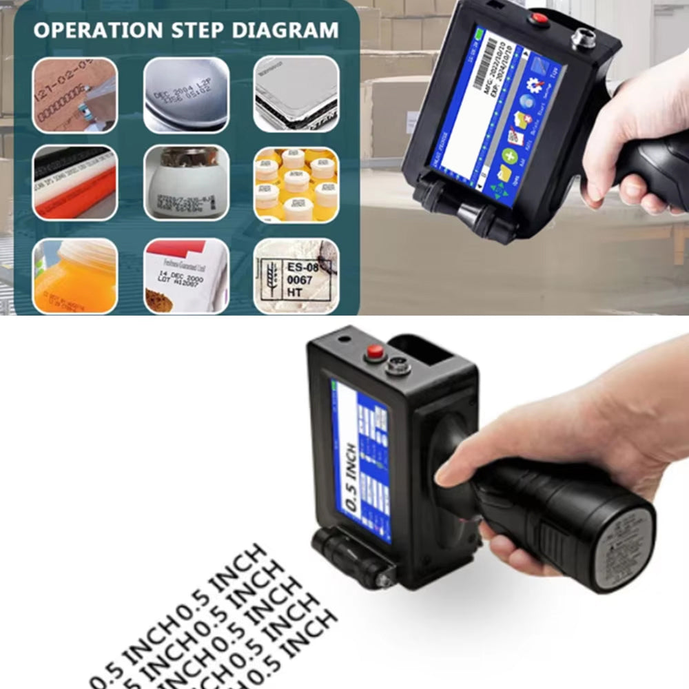 HandyPrin 600 DPI Portable Handheld Inkjet Printer for Industrial Coding