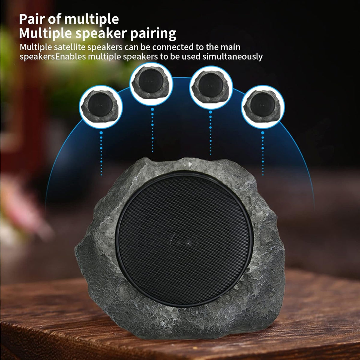 CairnVox Solar Powered Waterproof Outdoor Rock Speakers