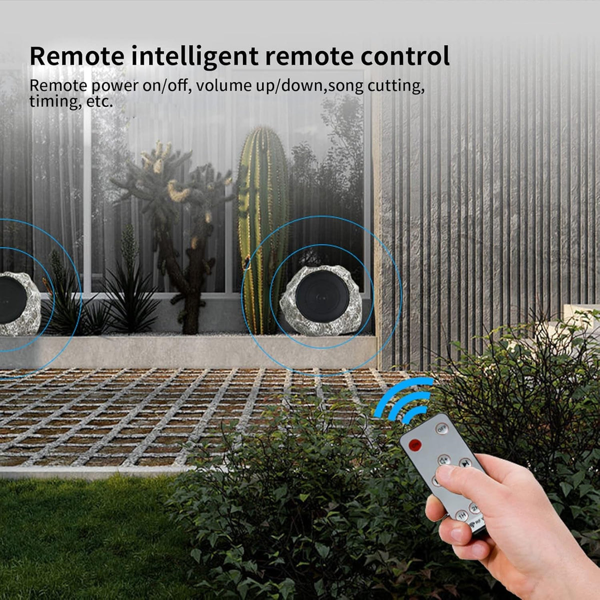 CairnVox Solar Powered Waterproof Outdoor Rock Speakers