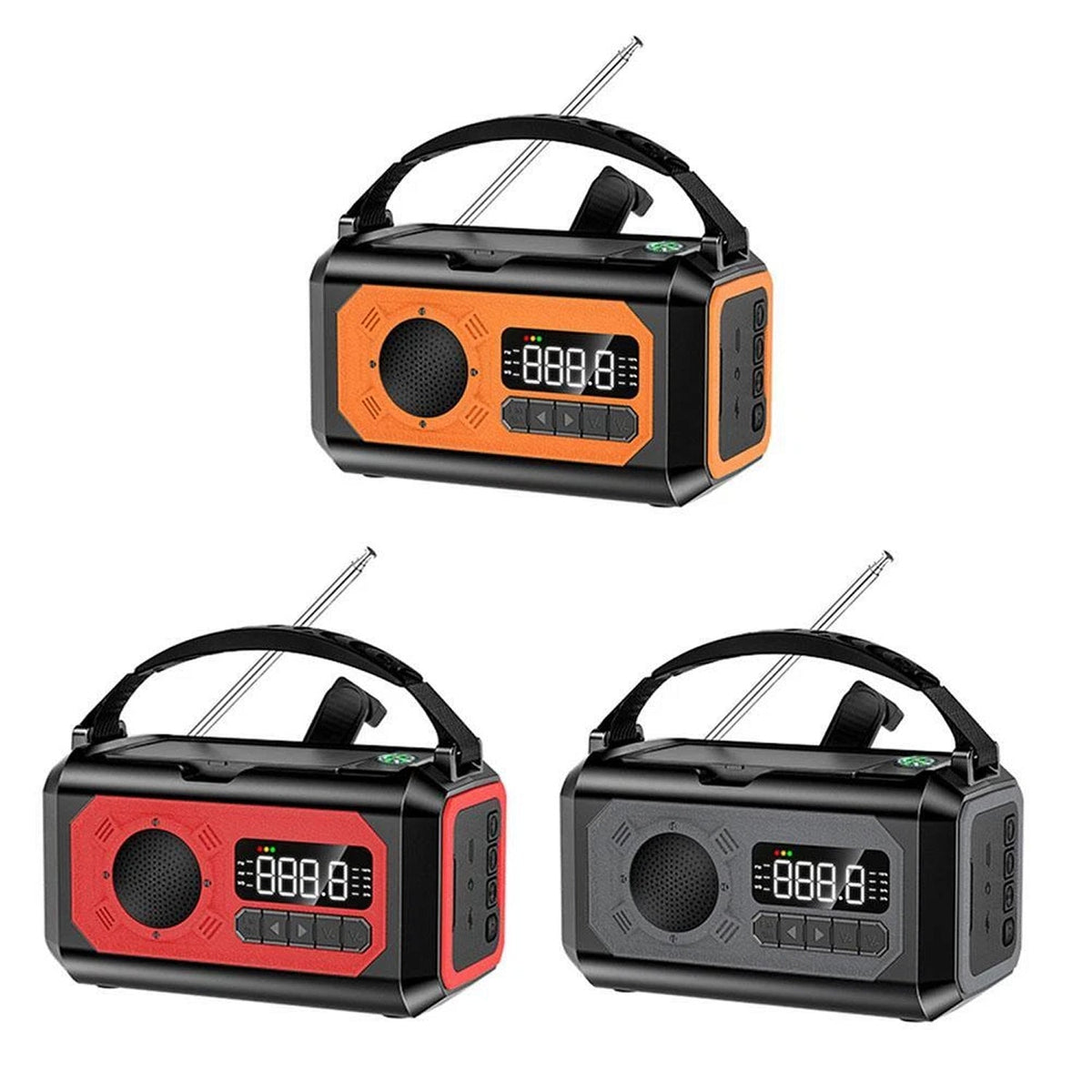 CastyClim Emergency Weather Radio with Solar and Hand Crank