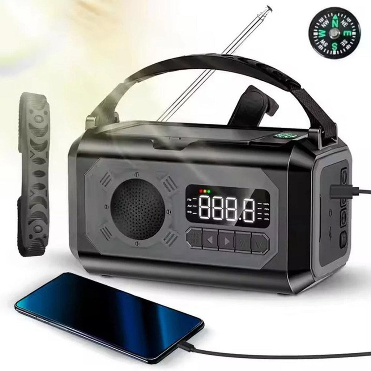 CastyClim Emergency Weather Radio with Solar and Hand Crank