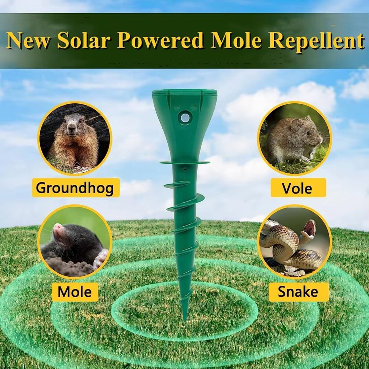 SlytRatle Solar-Powered Snake Repeller for UK Gardens