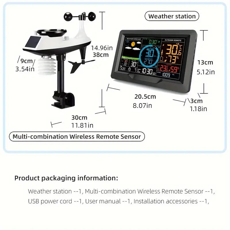 ClitEnvi Wireless Weather Station with Rain Gauge UK