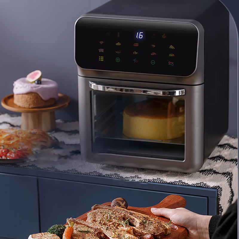 Crisvora 10L Digital Air Fryer with Viewing Window & 360° Air Circulation