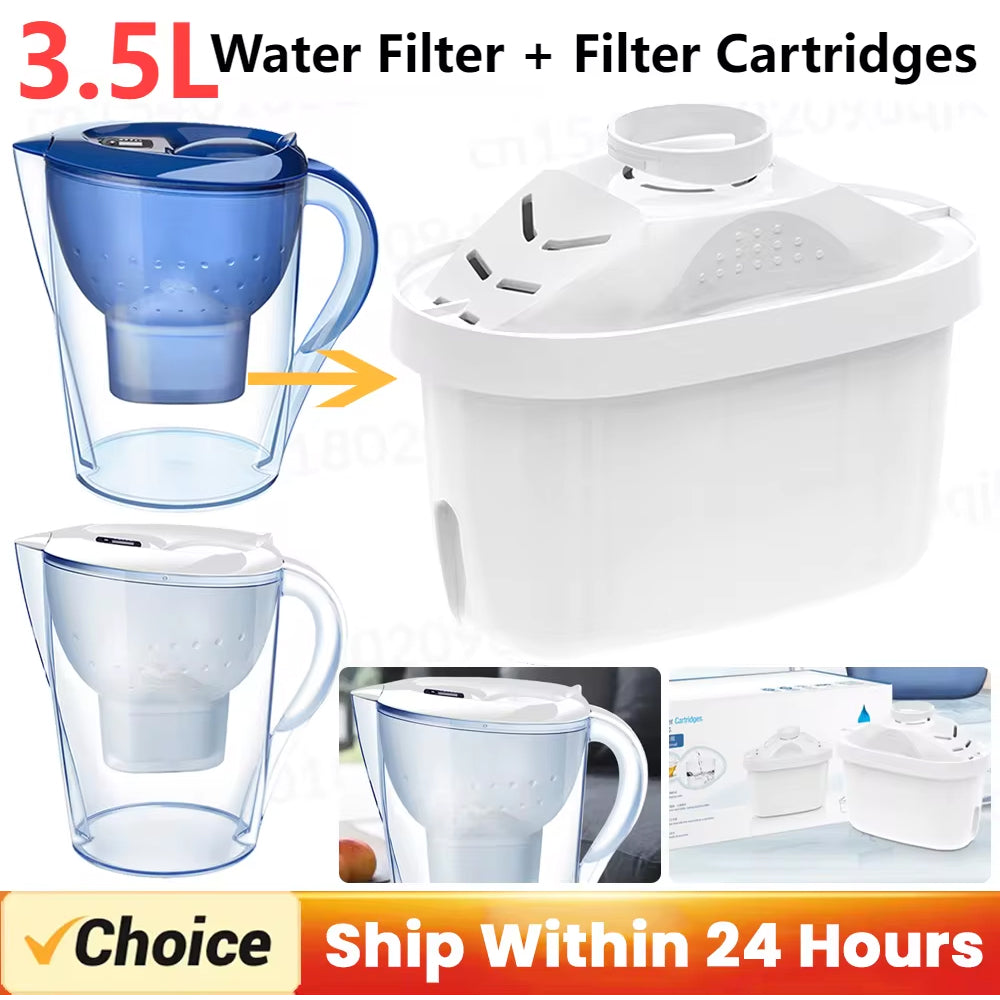 CrysTap 3.5L Water Filter Pitcher for Purer Drinking Water