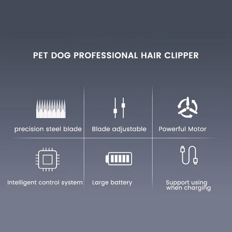 CuttiGogi Low-Noise Dog Clippers | Rechargeable Pet Hair Trimmer