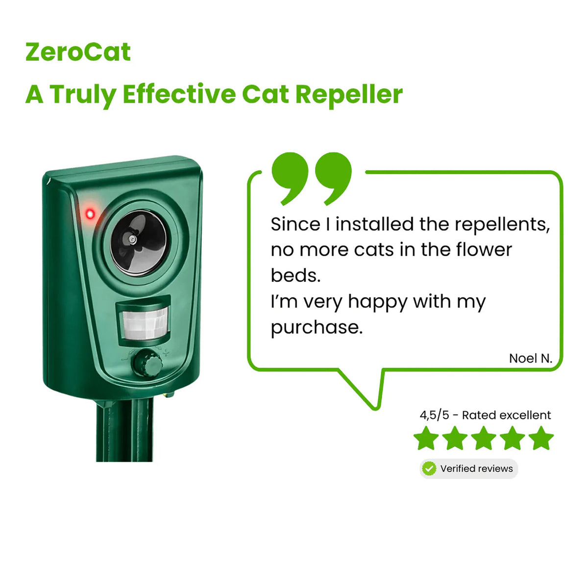 Humane Motion-Activated Cat Repeller for Gardens UK