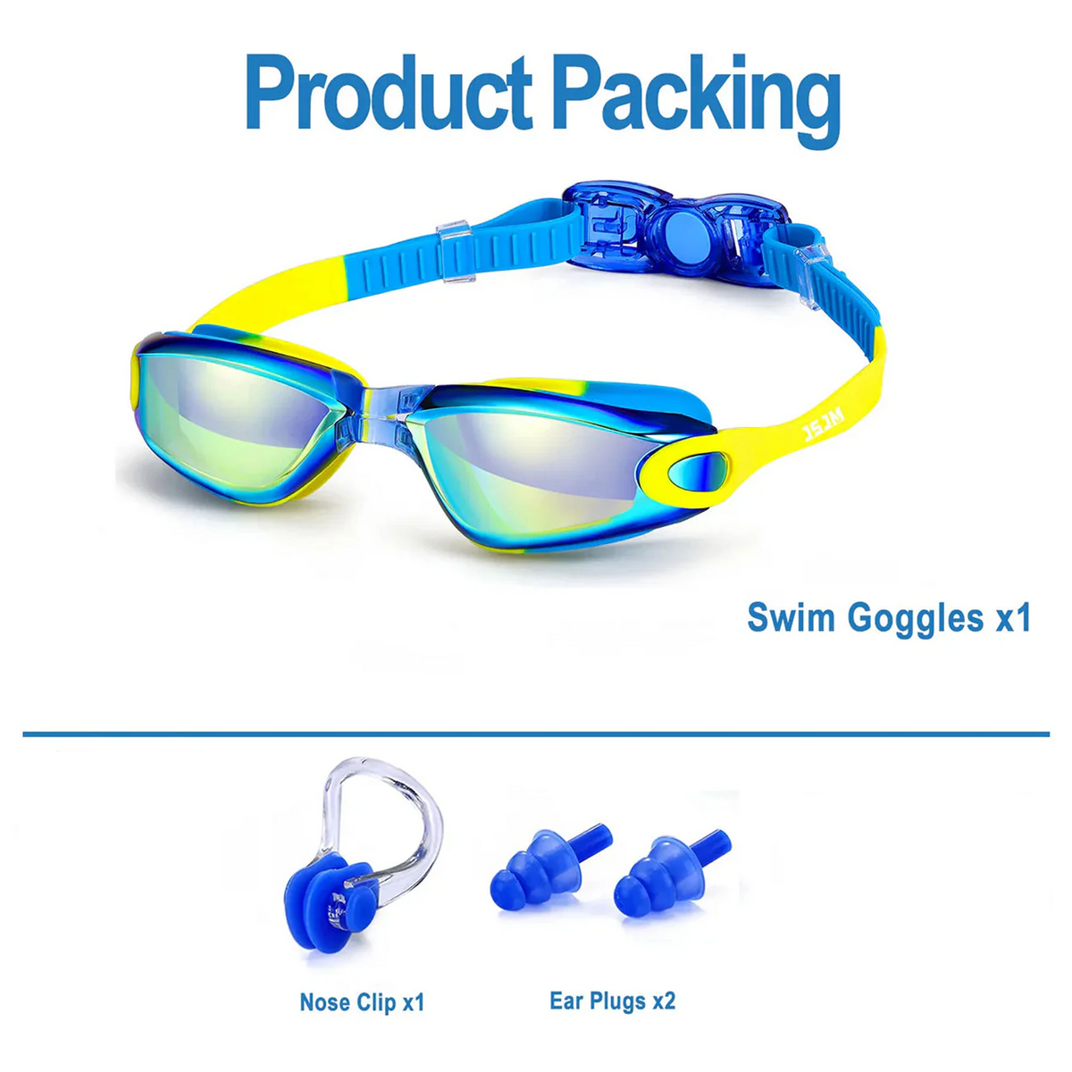 KidSeesal Kids Wide-View Anti-Fog Swim Goggles - UK Store