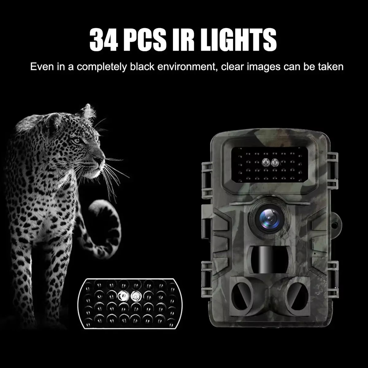 Dark4llow 58MP Night Vision Trail Camera for Wildlife & Security