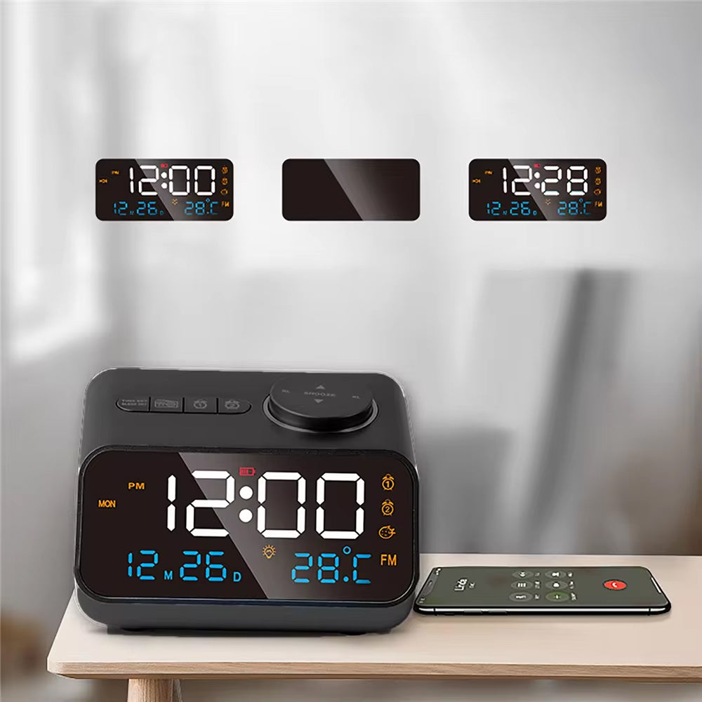 Dawlody Dual Alarm Clock Radio with USB Charging & Calendar
