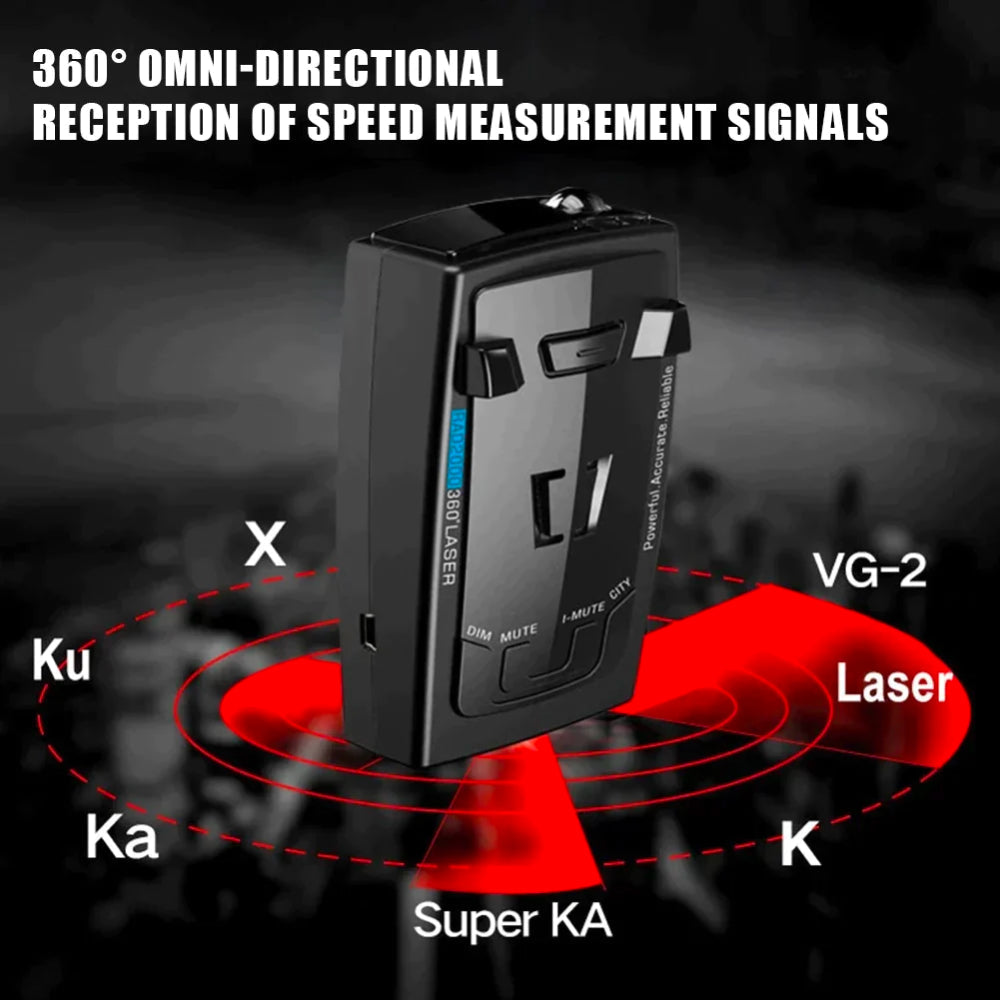 DetectPro Radar Detector with Voice Alerts & False Alert Filtering