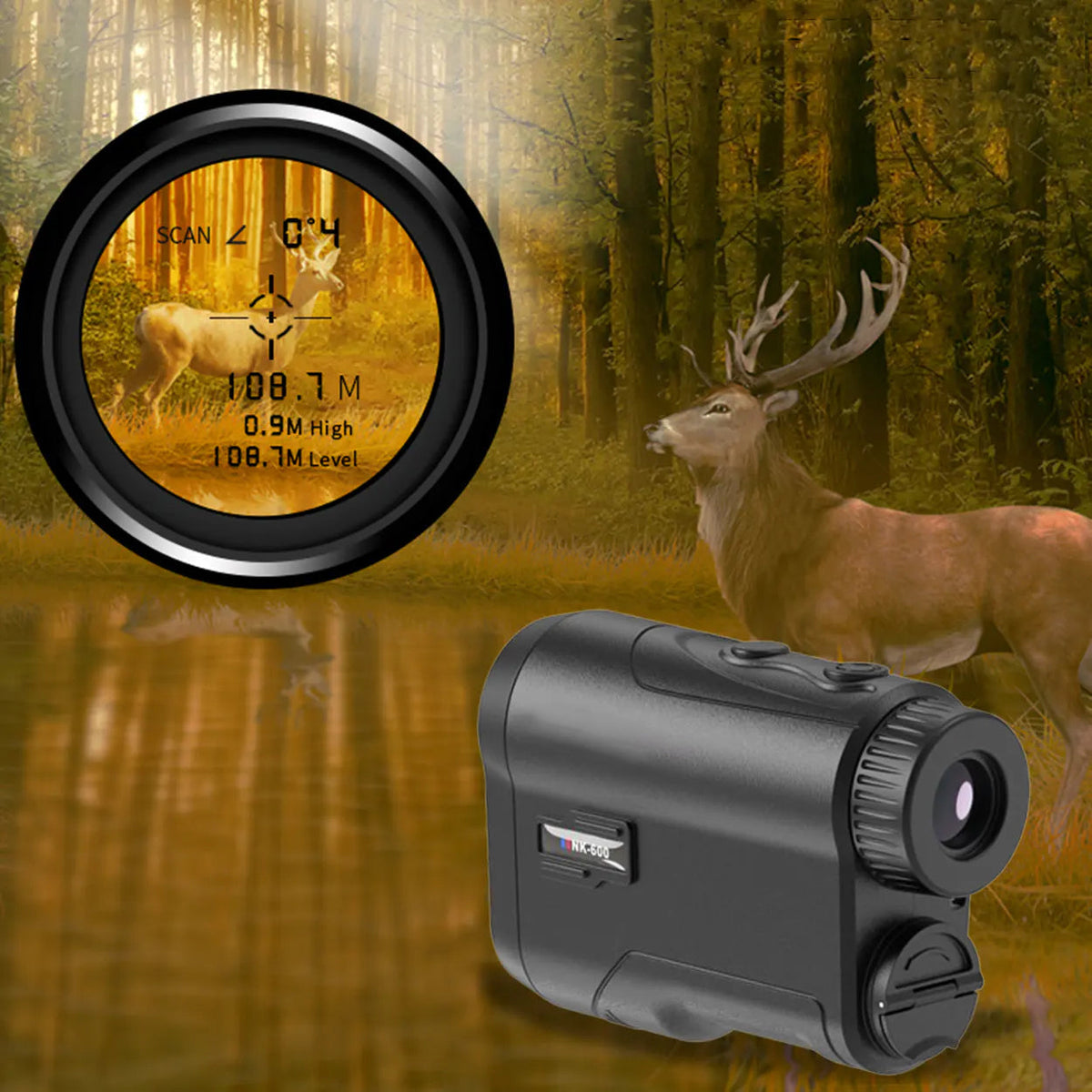 DistZac 650 Yard Compact Laser Rangefinder for Hunting