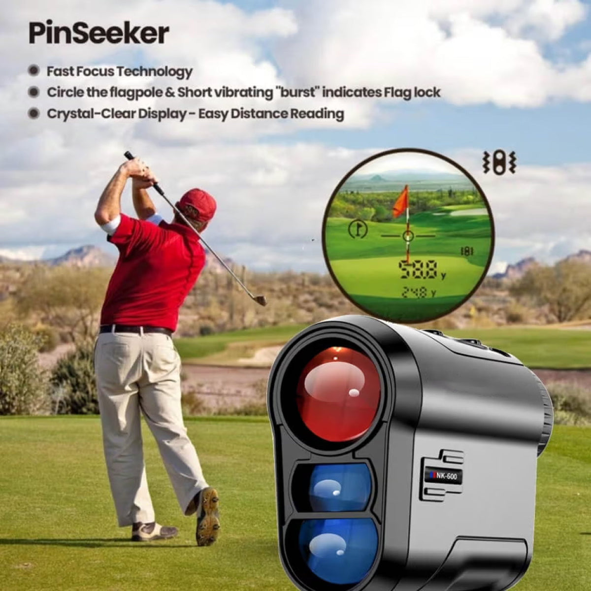 DistZac 650 Yard Compact Laser Rangefinder for Hunting