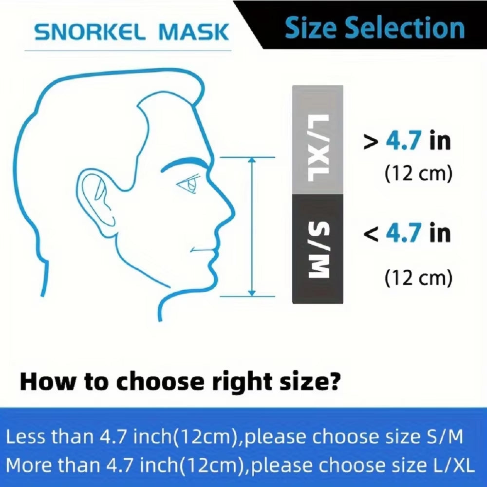 Divymask Anti-Fog Full Face Snorkel Mask with Camera Mount