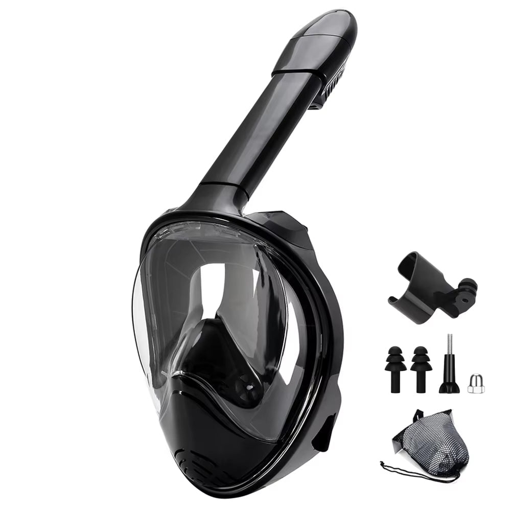 Divymask Anti-Fog Full Face Snorkel Mask with Camera Mount